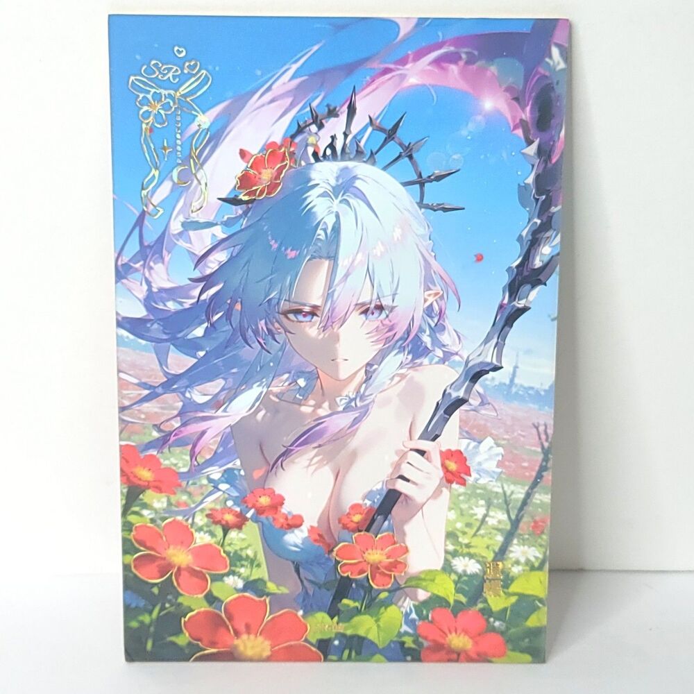 Castorice Sickle Floral Waifu Card Anime Girl Wall Art Oversized Board A5